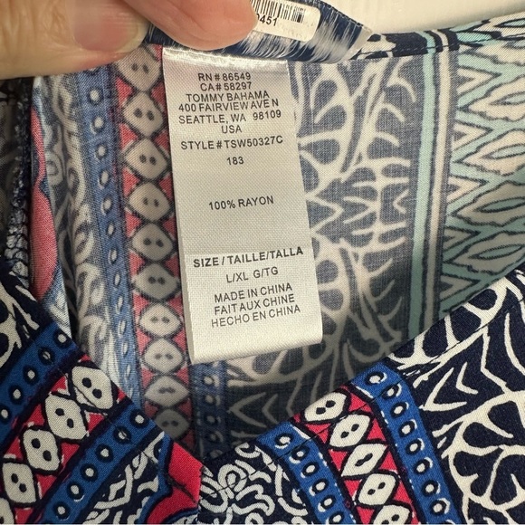 Tommy Bahama Women's Riviera Tiles Scarf Dress EUC - Picture 7 of 8